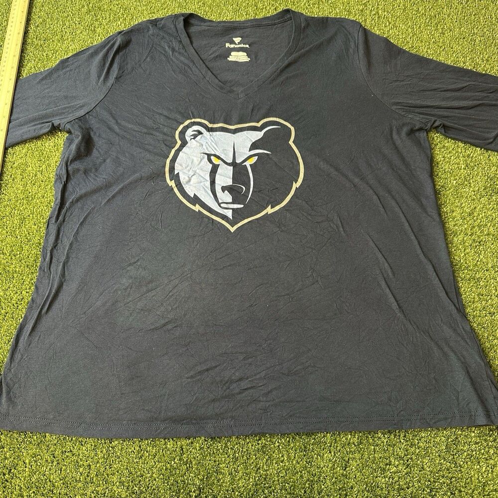 Memphis Grizzlies Fanatics Women's 2XL V-Neck T-Shirt Black NWOT nba